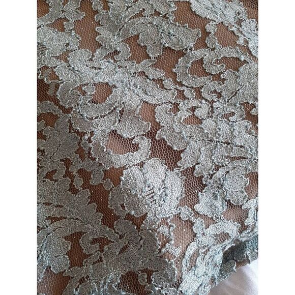 Jr Size 5 City Triangles Blue Brown Glitter Lace Mini Prom Bridesmaid Dress - Picture 4 of 10
